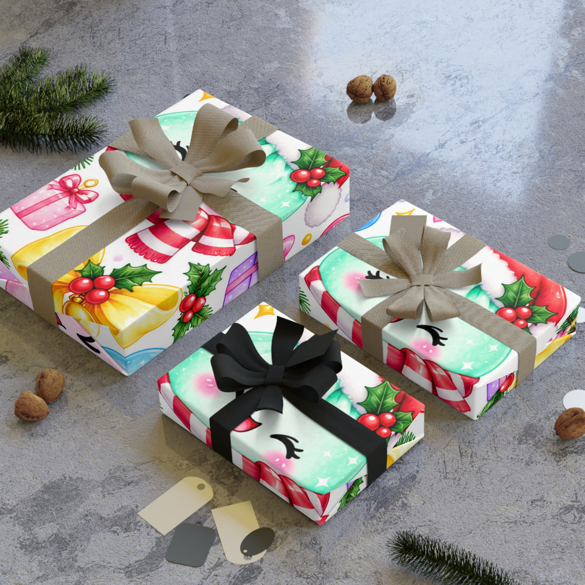 Viral Dumpling Festive Holiday Wrapping Paper Roll