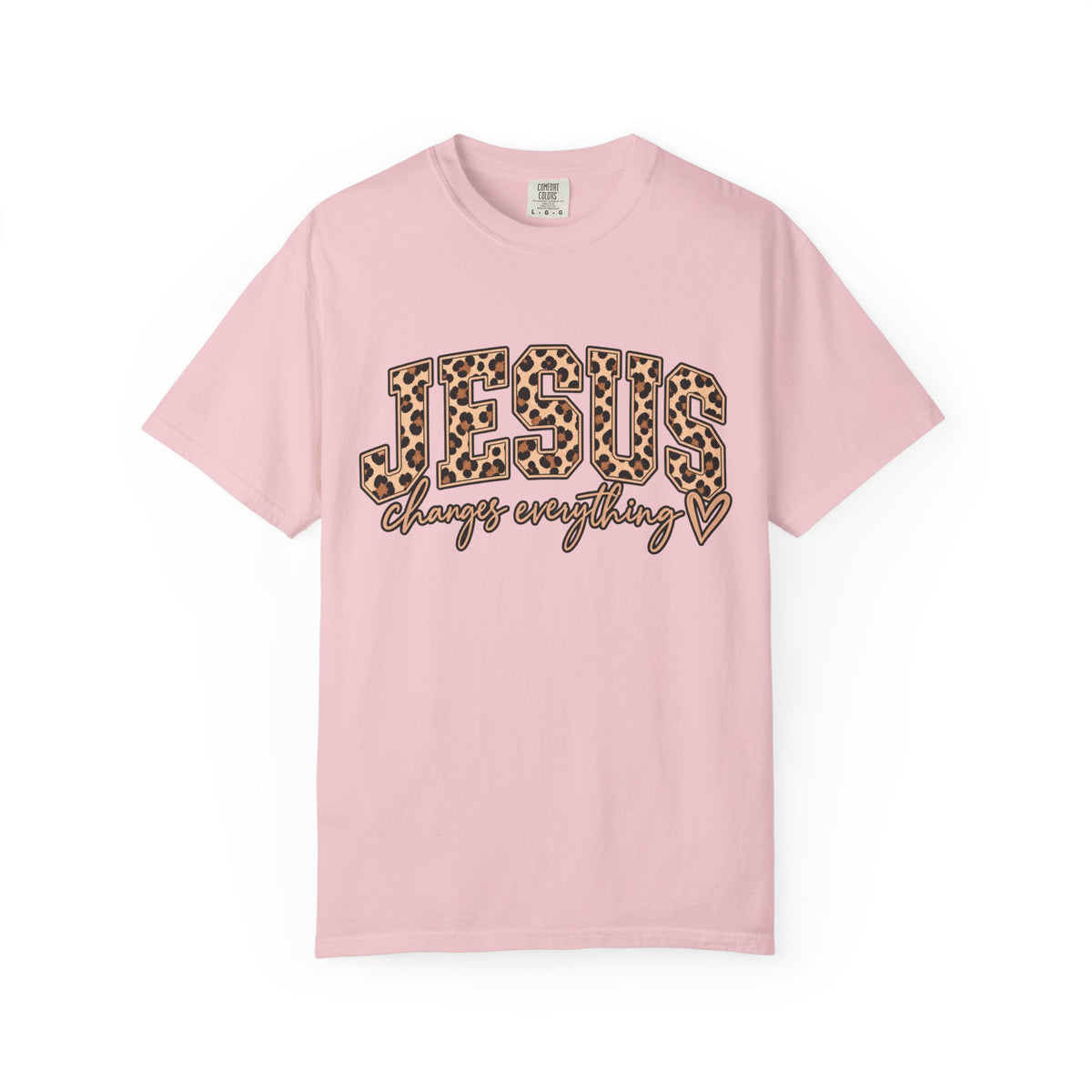 Jesus Changes Everything Leopard Graphic T-Shirt