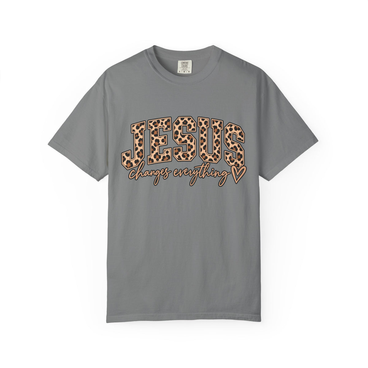 Jesus Changes Everything Leopard Graphic T-Shirt