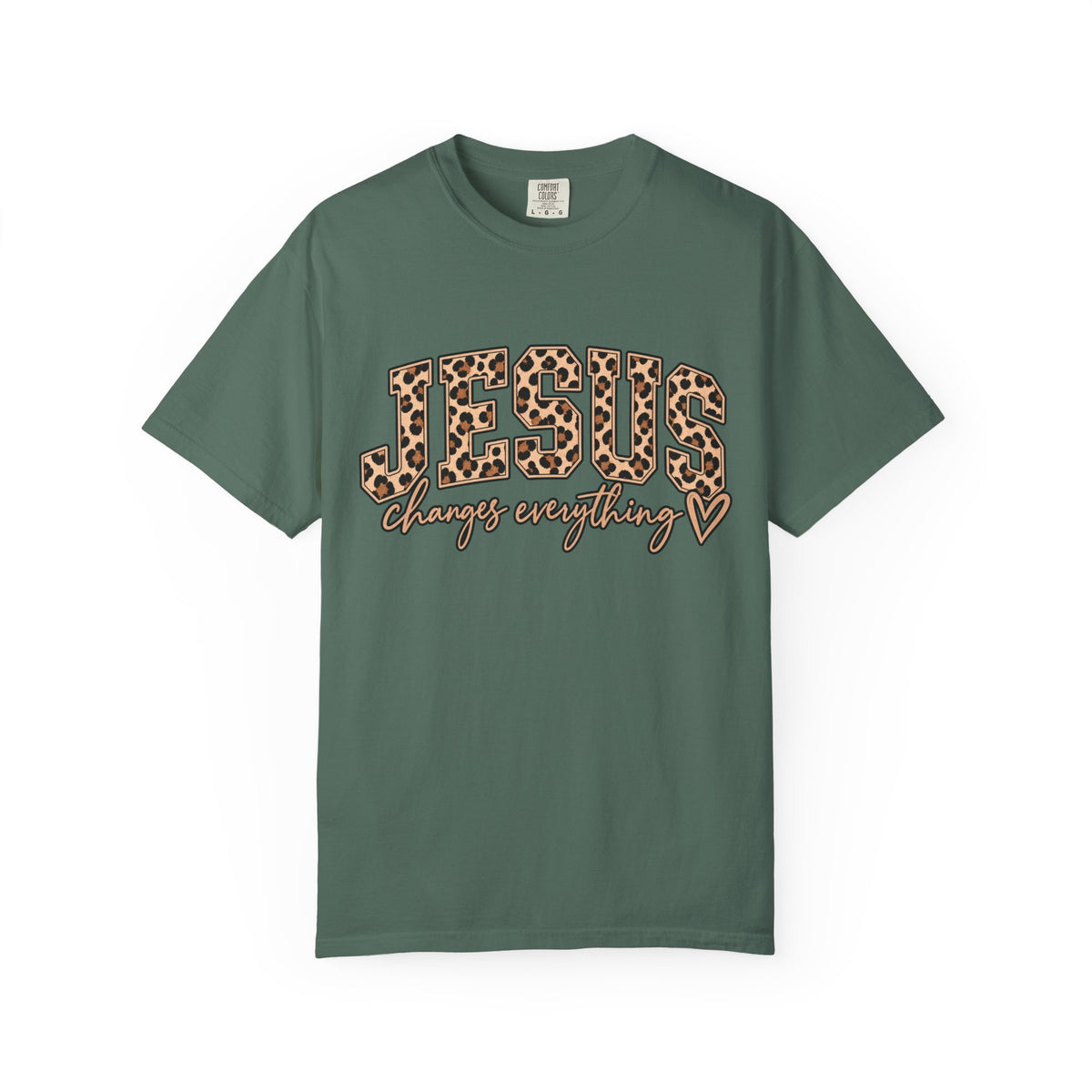 Jesus Changes Everything Leopard Graphic T-Shirt