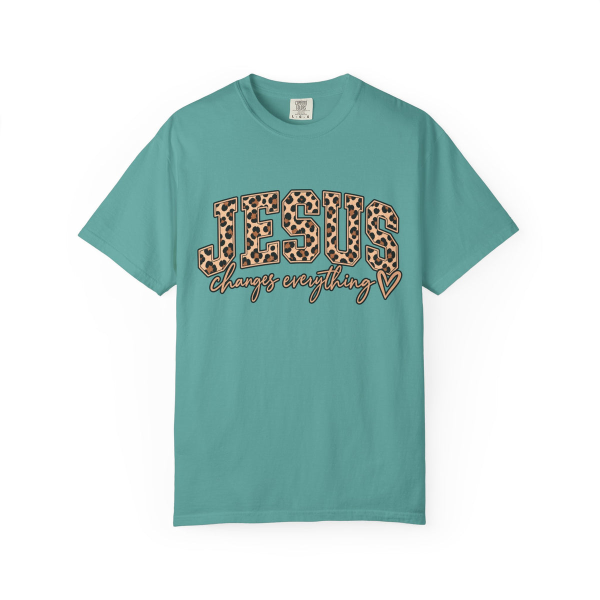 Jesus Changes Everything Leopard Graphic T-Shirt