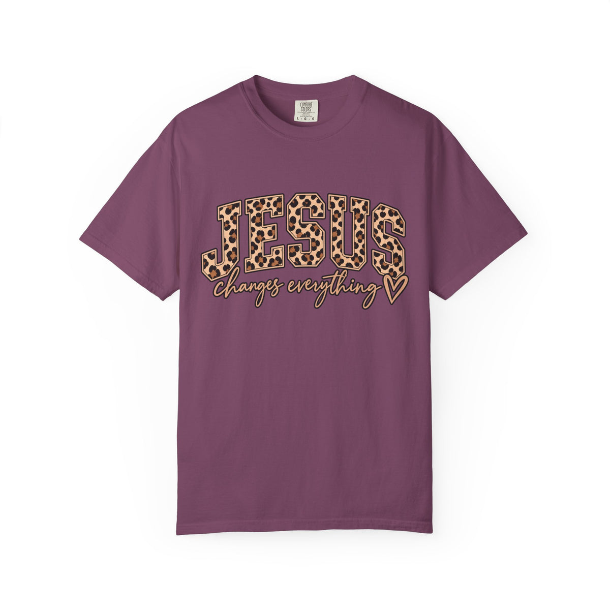 Jesus Changes Everything Leopard Graphic T-Shirt