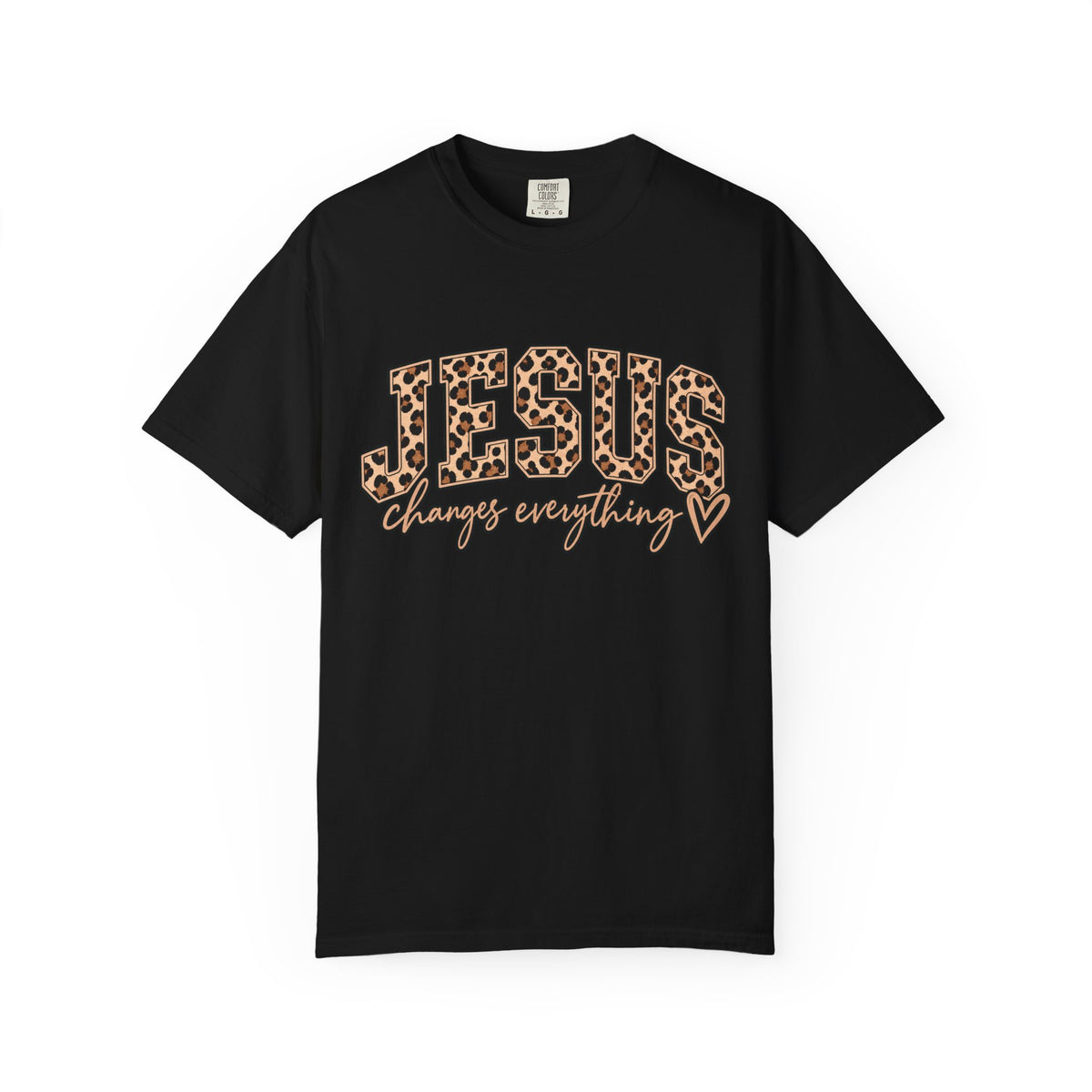 Jesus Changes Everything Leopard Graphic T-Shirt