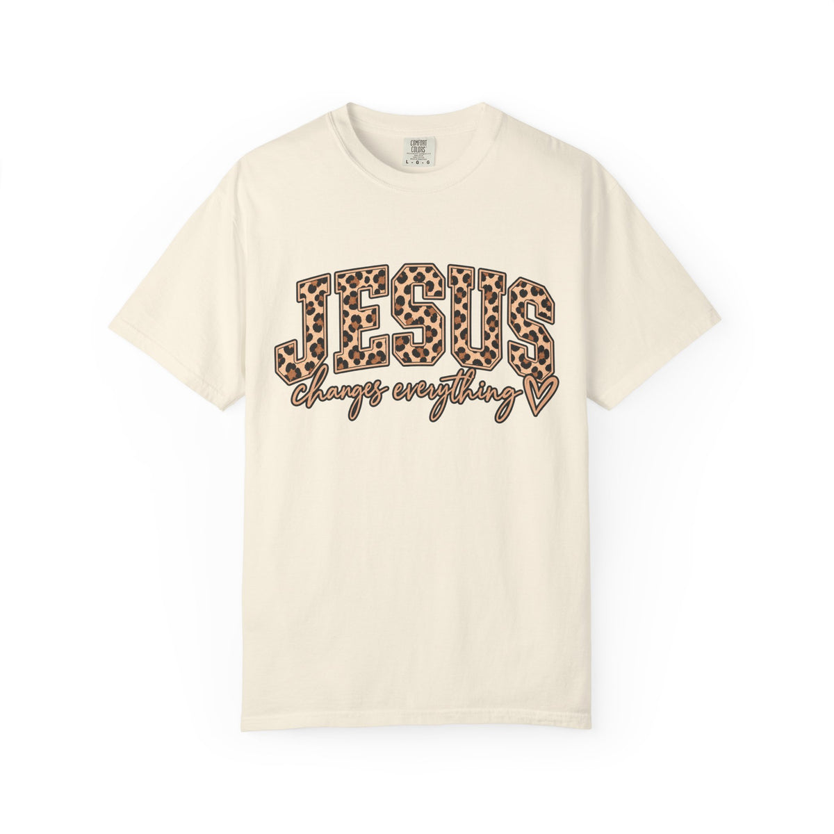 Jesus Changes Everything Leopard Graphic T-Shirt