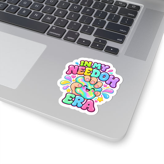 Kawaii 'In My Needoh Era' Sticker — Cute Stress Ball Design, Laptop & Water Bottle Decal