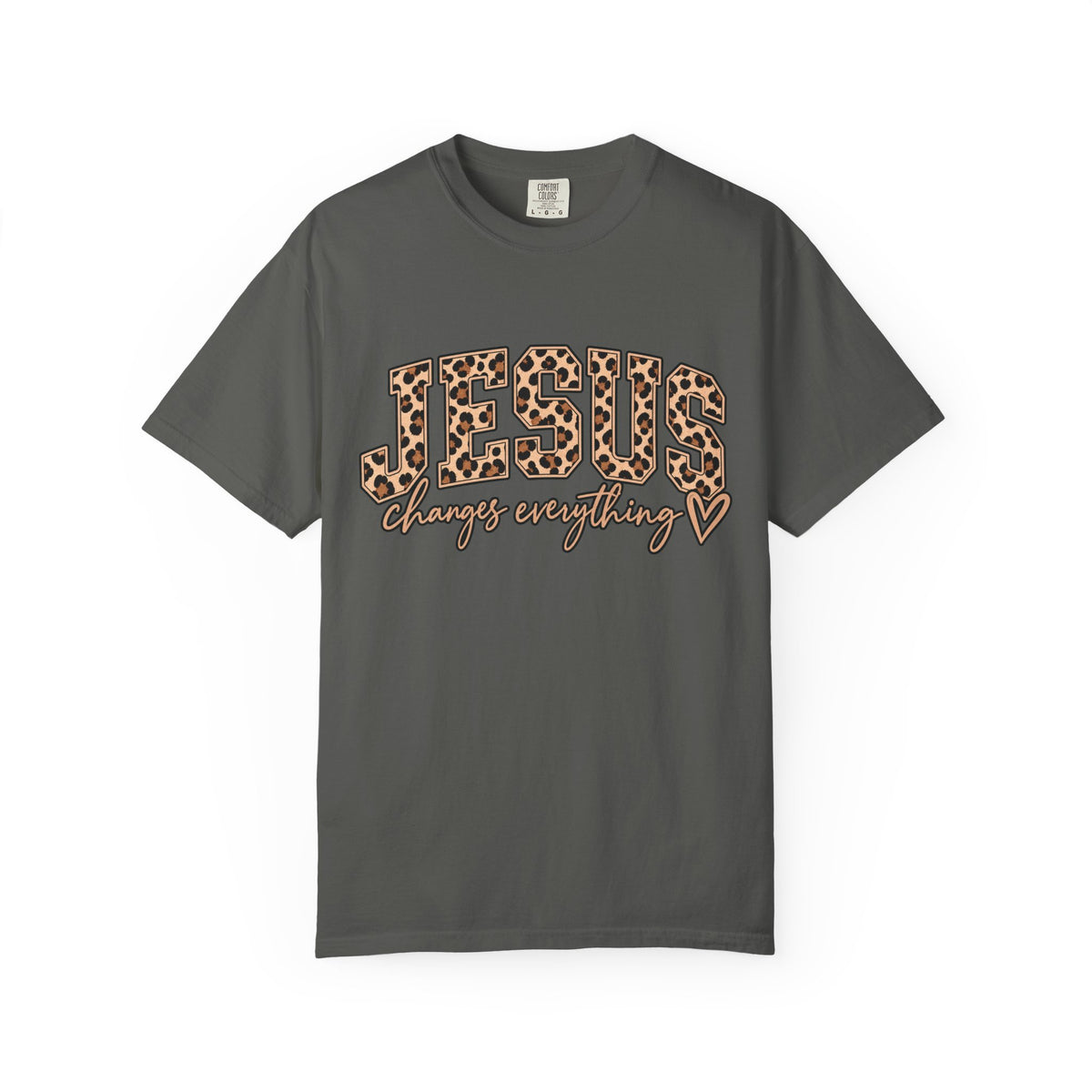 Jesus Changes Everything Leopard Graphic T-Shirt