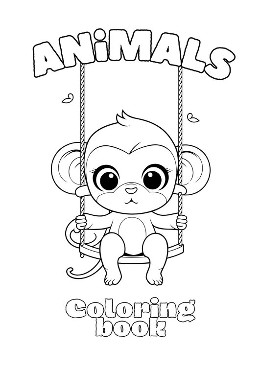 Cute Kids Coloring Book- Printable PDF